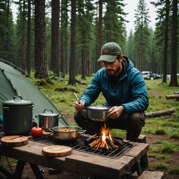 Quelles sont les techniques pour cuisiner des repas sans électricité en camping ?