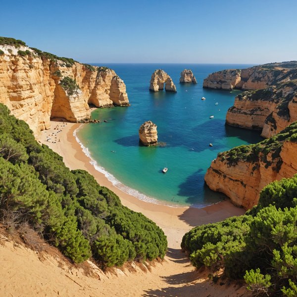 Quels sont les meilleurs itinéraires pour une randonnée le long de la côte de l'Algarve, Portugal?
